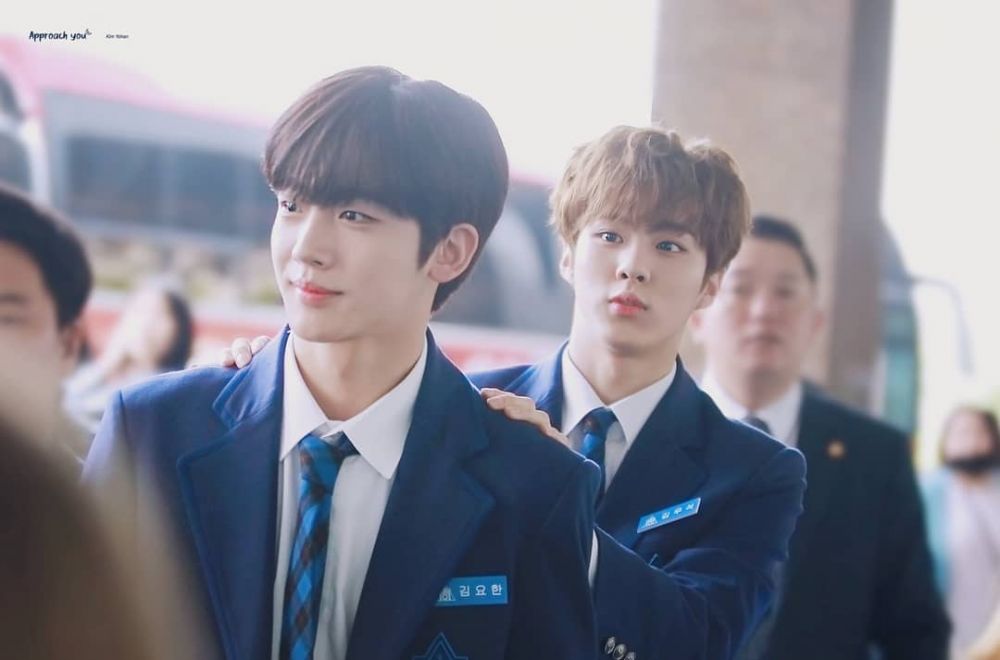 Sempat Bersaing Merebut Posisi Center Produce X 101, Inilah 10 Foto Kedekatan Kim Yoo Han dan Kim Woo Seok X1