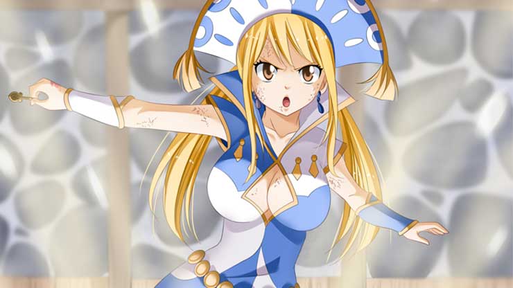 10 Bentuk Gaun Lucy Heartfilia di Anime Fairy Tail