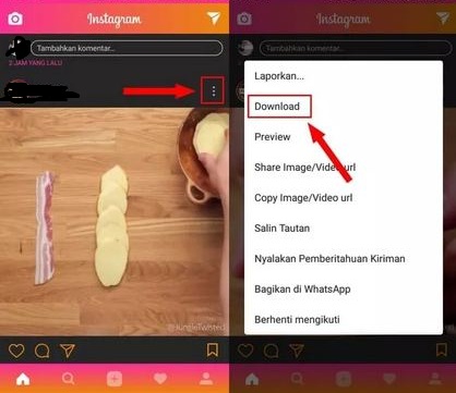 Cara Mengganti Tema dan Mendownload Konten di Instagram