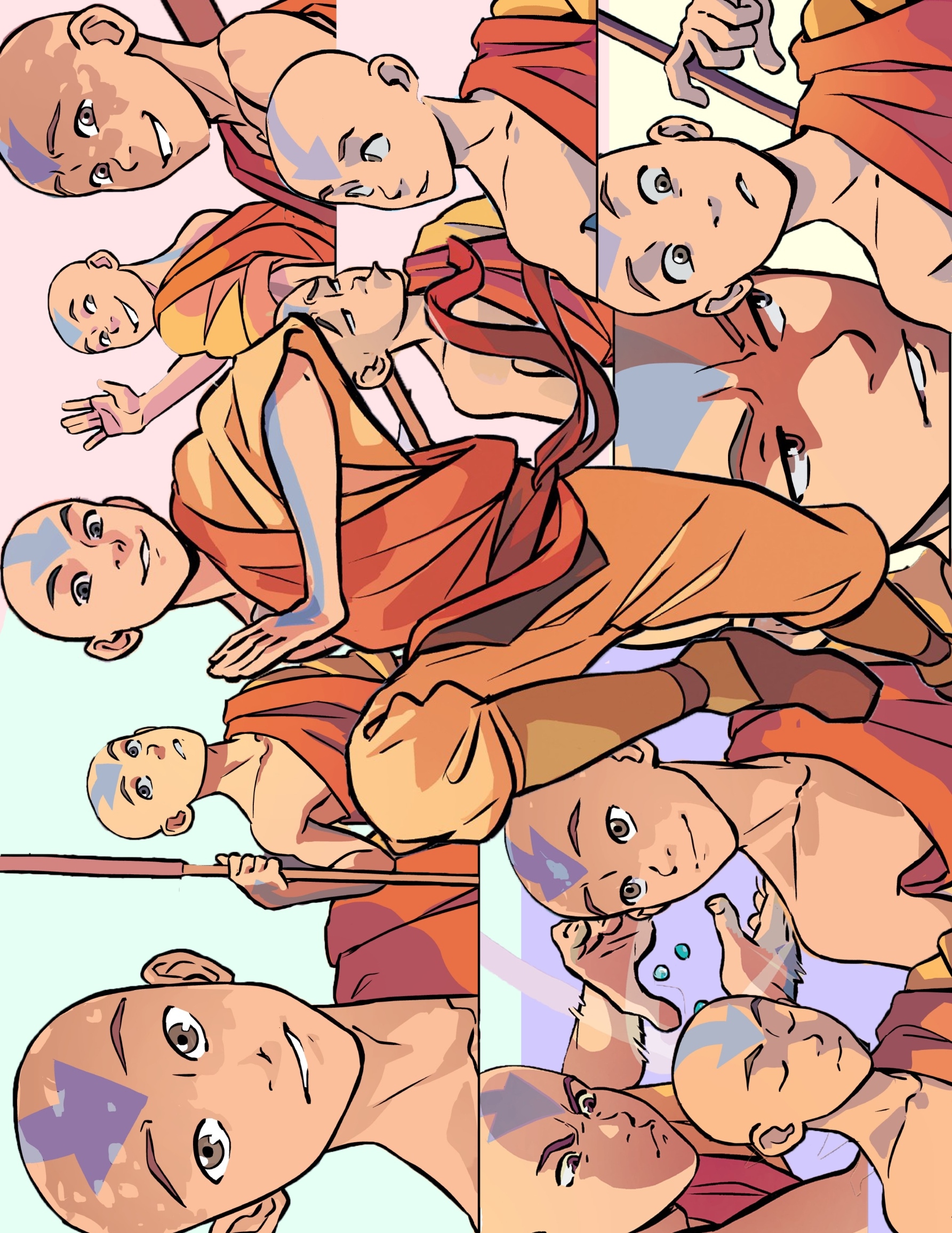 Aang di Komik Avatar (hasil edit pribadi)