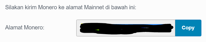 Contoh Alamat Monero
