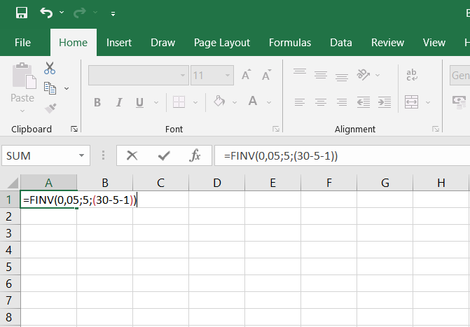 Gambar 2. Formula Distribsui F (Sumber: Dokumentasi Pribadi Penulis).