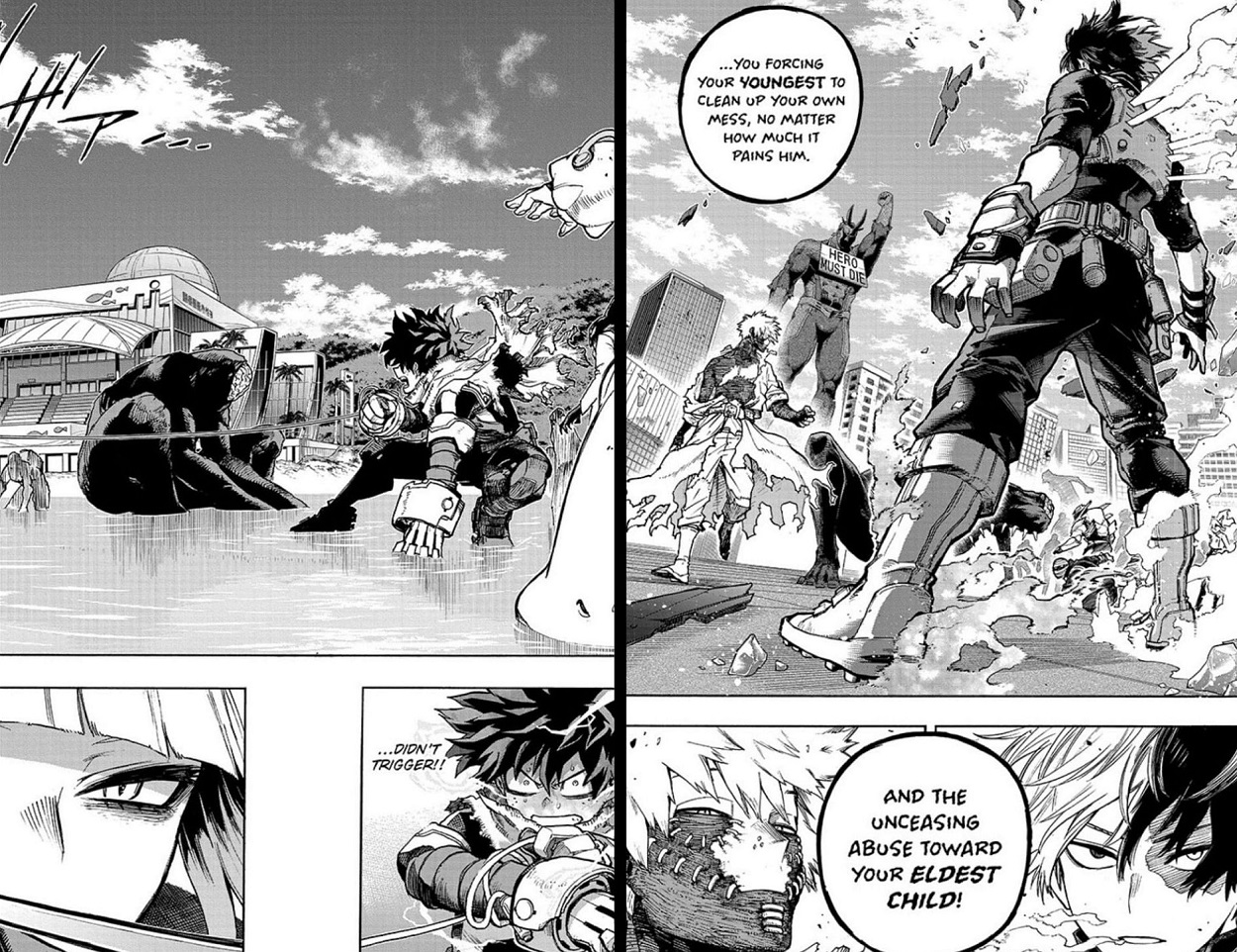 My Hero Academia Chapter 345: Fase 2 Dimulai, Dabi dan Shoto Saling Berhadapan, Deku Dibawa Pergi