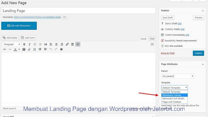 Cara Membuat Landing Page di WordPress Secara Gratis Dengan Elementor