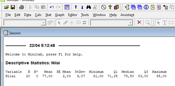 Cara Mudah Mengolah Data Statistika Menggunakan Minitab