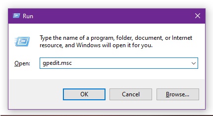 gpedit.msc win+r
