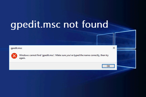 gpedit.msc not found windows 10/11 home edition