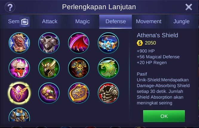 Item defend Mobile Legends