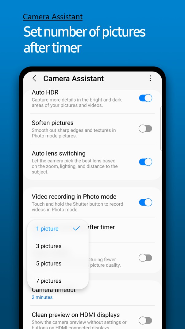 4 Pengaturan dan 6 Opsi ON/OFF Pada Aplikasi Camera Assistant Samsung Terbaru yang Tersedia Gratis