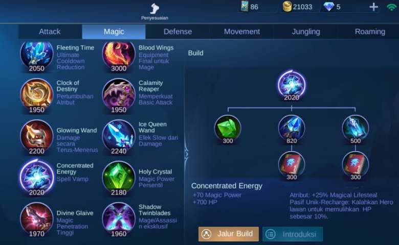 Build Item Hero Joy Tersakit 2022 Di Mobile Legend