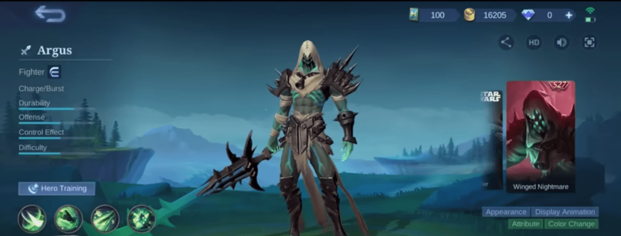 Skin baru hero argus