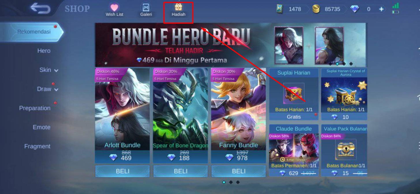 Cara Mengetahui Jumlah Top Up Diamond Mobile Legends ML