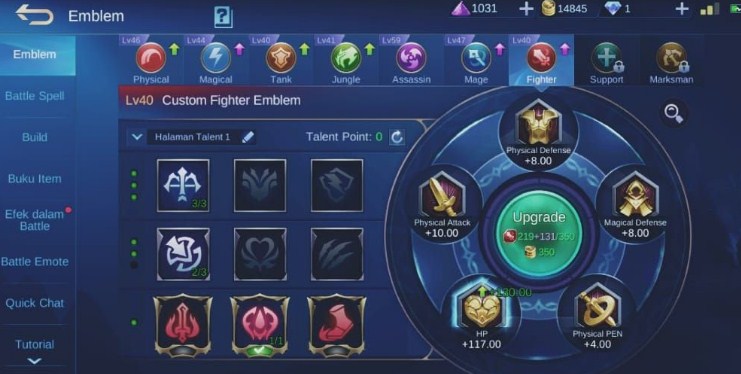 Rekomendasi Set Emblem Arlott Mobile Legends