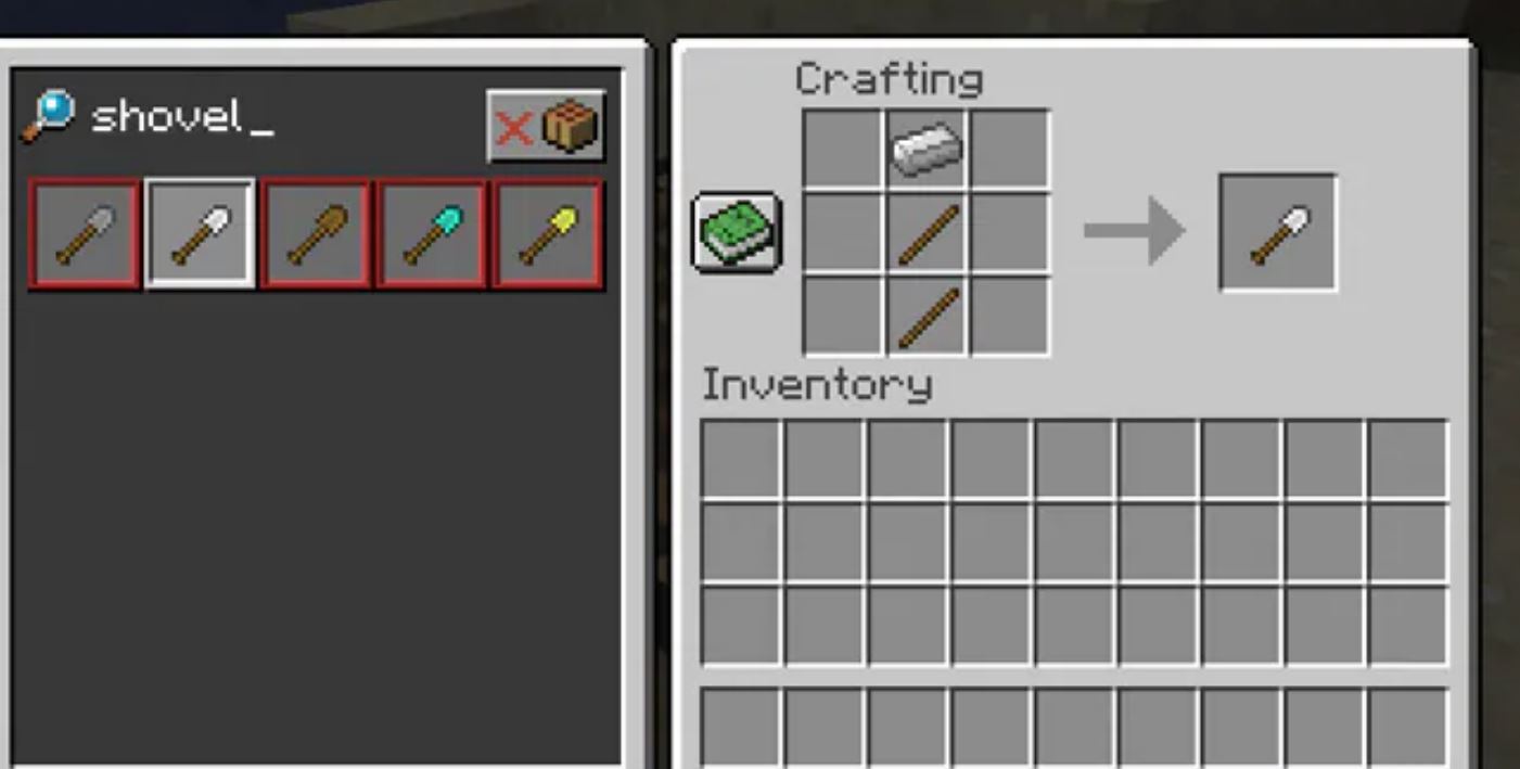 Guide Minecraft Cara Membuat Iron Shovel