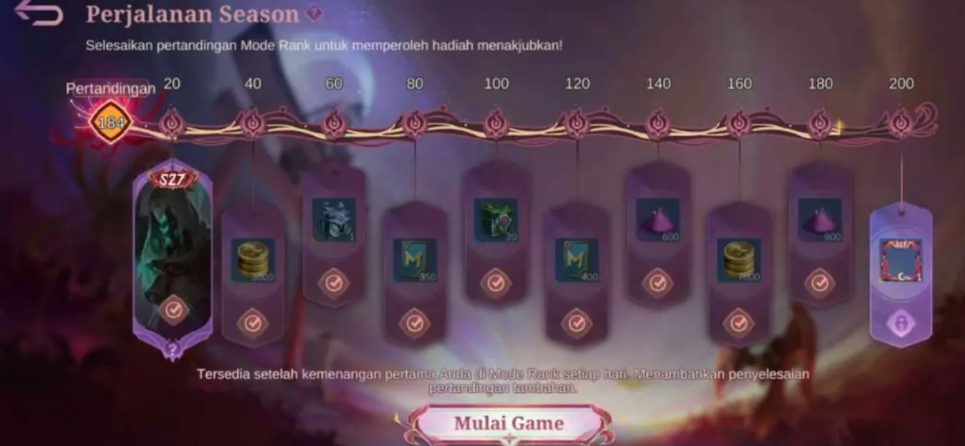 Hadiah Reset Season 27 Mobile Legends