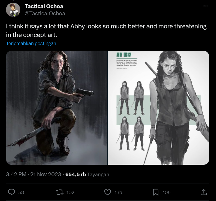 Penggemar The Last of Us Part 2 Saling Ribut Karena Masalah Early Concept Abby!