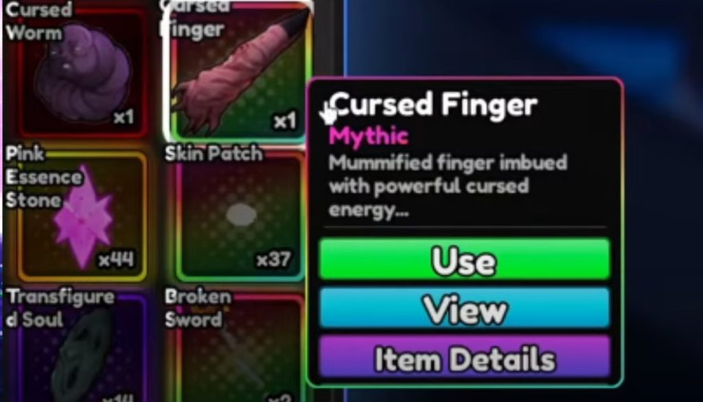 Cara Mudah Mendapatkan Cursed Finger di Anime Vanguards Update 1