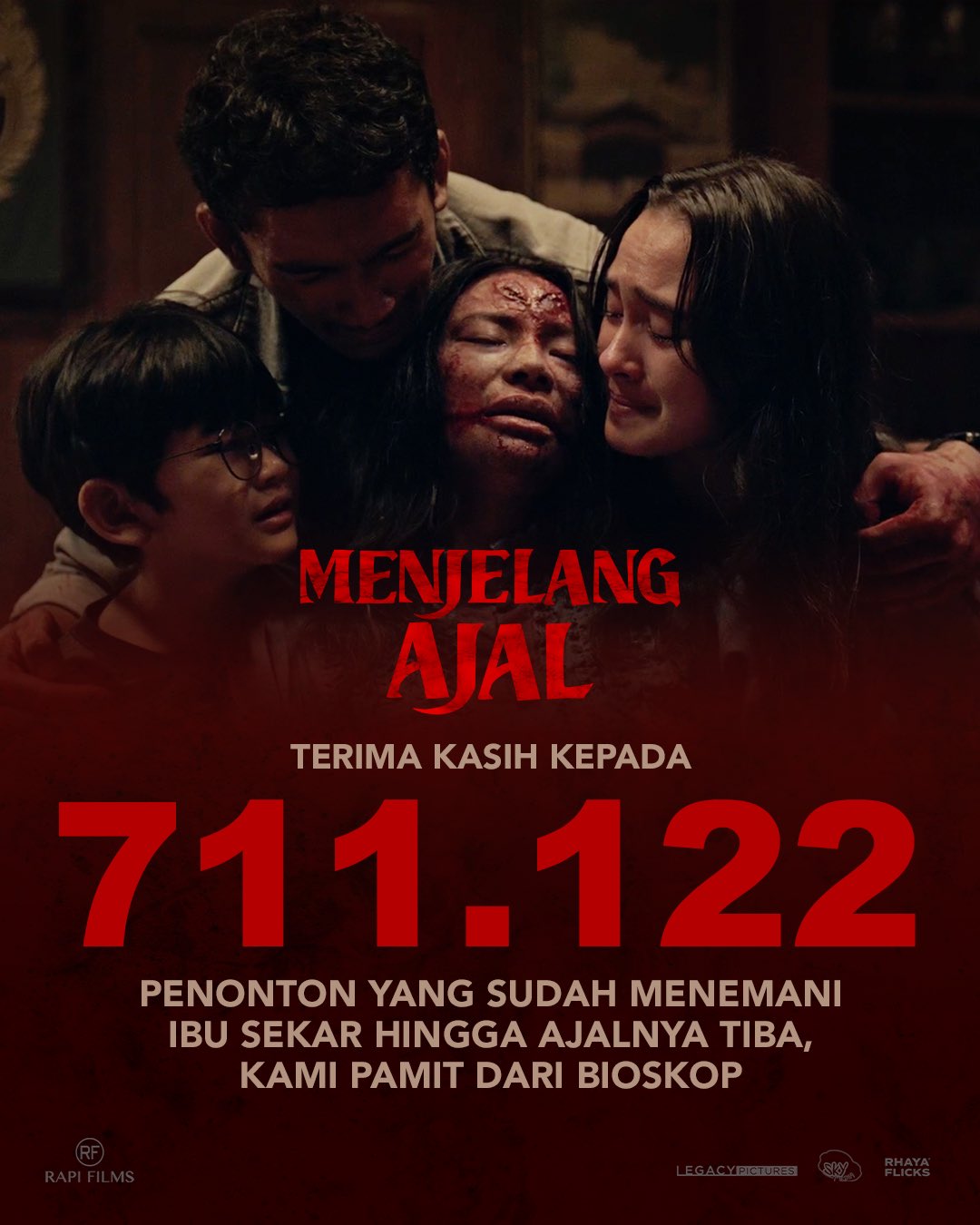 Sinopsis dan Pemain Film Menjelang Ajal, Horor Rapi Films di Netflix 5 Grafis 711.122 penonton Menjelang Ajal dari Rapi Films