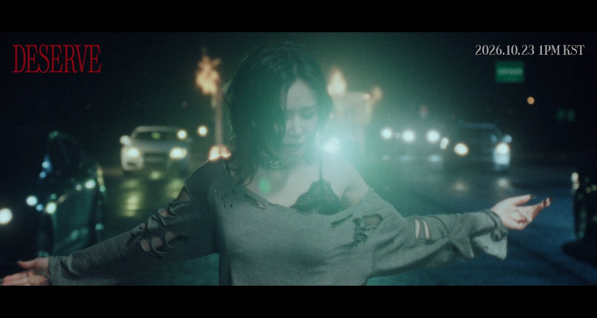 Still cut MV DESERVE BABYMONSTER di jalan malam