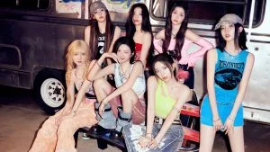 Tujuh member BABYMONSTER di foto era album DRIP, November 2024