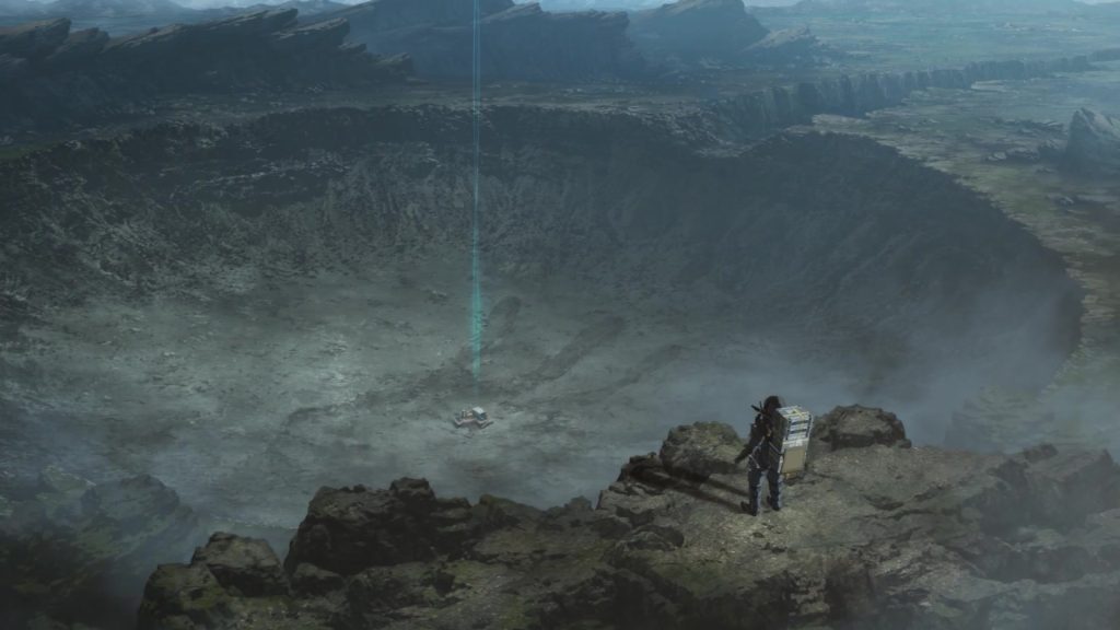 Sosok porter di tepi kawah raksasa dalam teaser Death Stranding Isolations