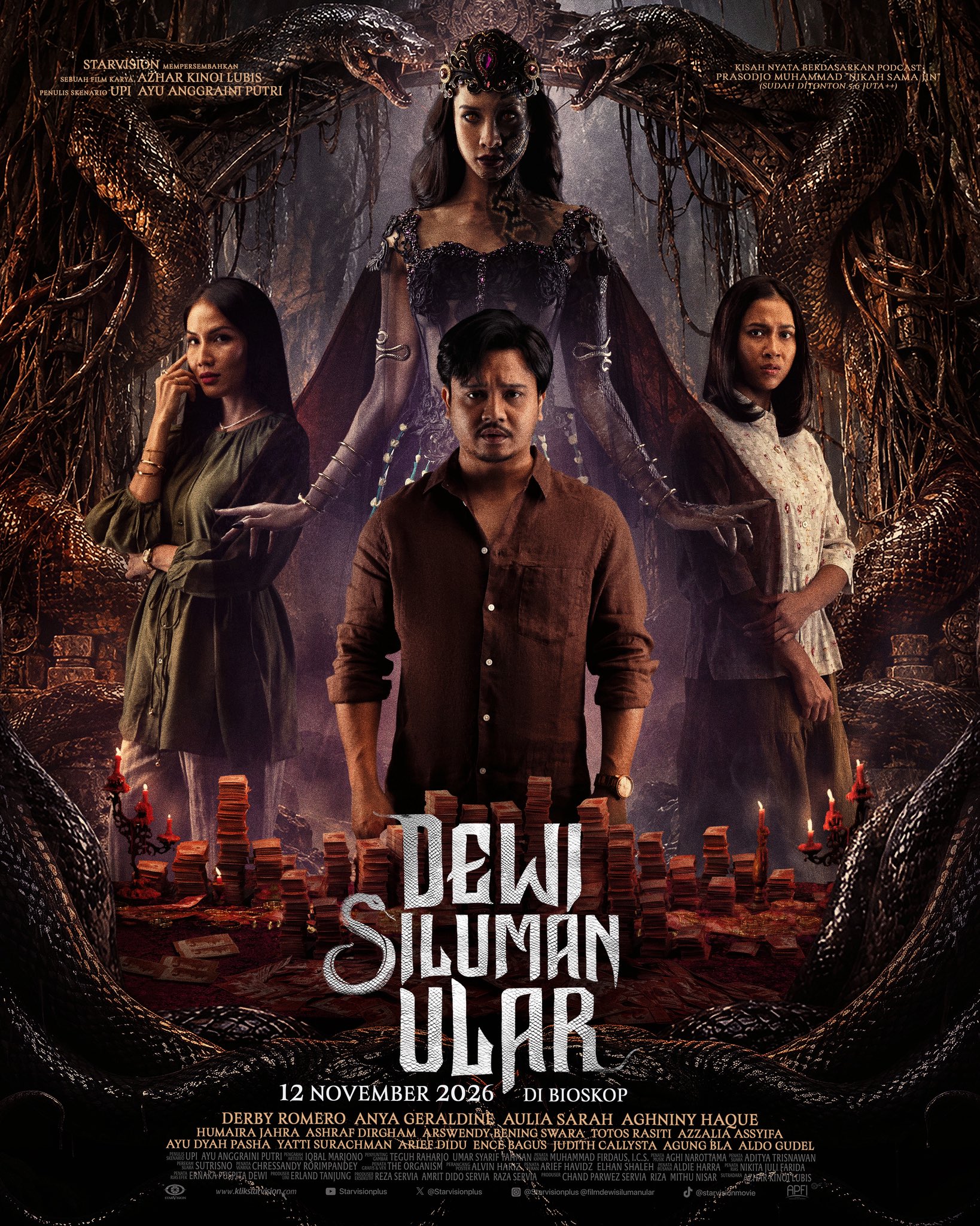 Poster Dewi Siluman Ular dengan Derby Romero dan Anya Geraldine