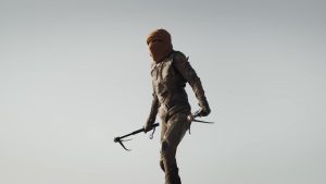 Fremen dengan thumper di gurun Arrakis dalam Dune