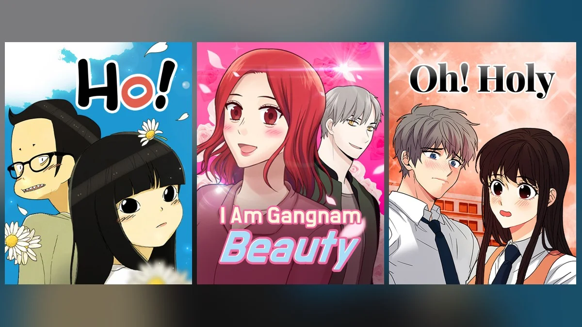 Rekomendasi Manhwa & Webtoon Terbaik 2026 yang Sudah Tamat 3 Sampul webtoon romantis Ho!, I Am Gangnam Beauty, dan Oh! Holy
