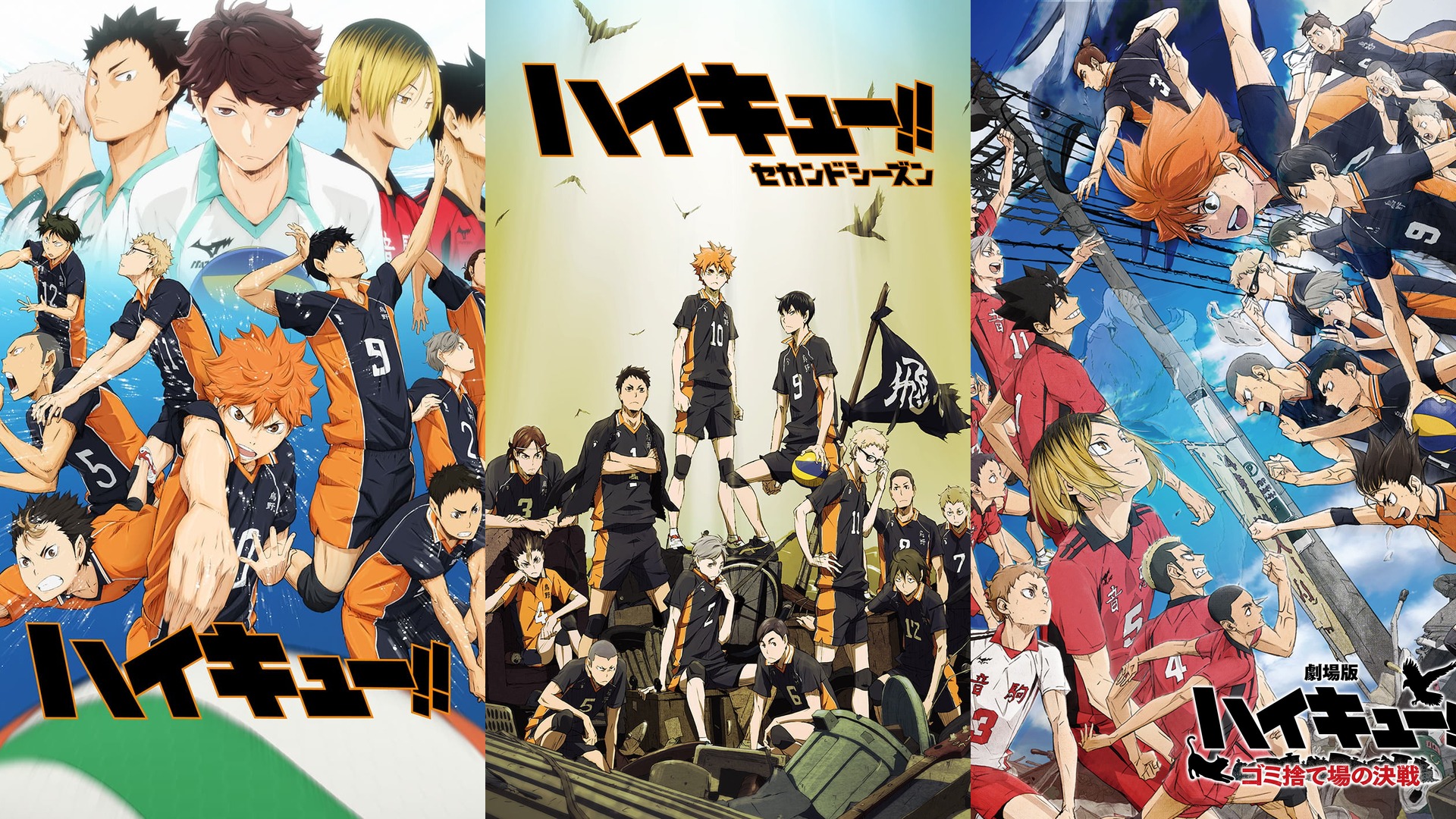 Panduan Haikyuu!!: Urutan Nonton, Tim Sekolah & Tempat Legal 4 Kolase visual tim dan rival Haikyuu dari situs resmi
