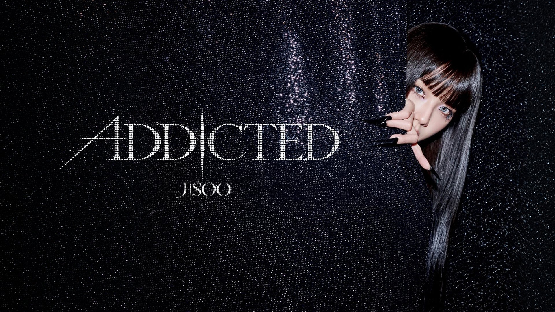 Jisoo mengintip dari balik tirai berkilau di teaser ADDICTED