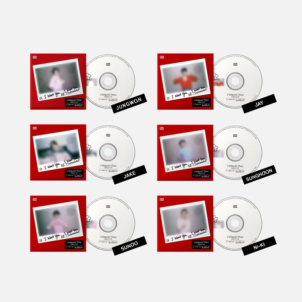 Enam versi member single CD I Want You ENHYPEN untuk pasar Amerika Serikat