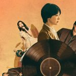 Poster key art serial Tantara dengan piringan hitam, Song Hye-kyo, Gong Yoo, dan para pemain lain