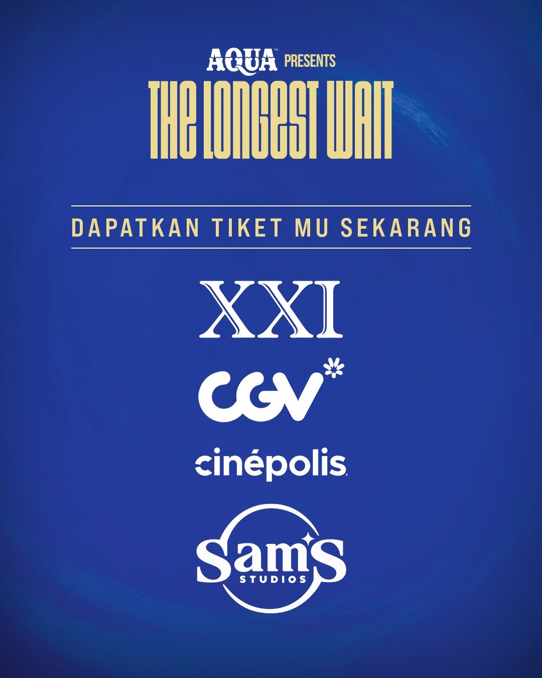 Poster tiket The Longest Wait di XXI, CGV, Cinépolis, dan Sams Studios