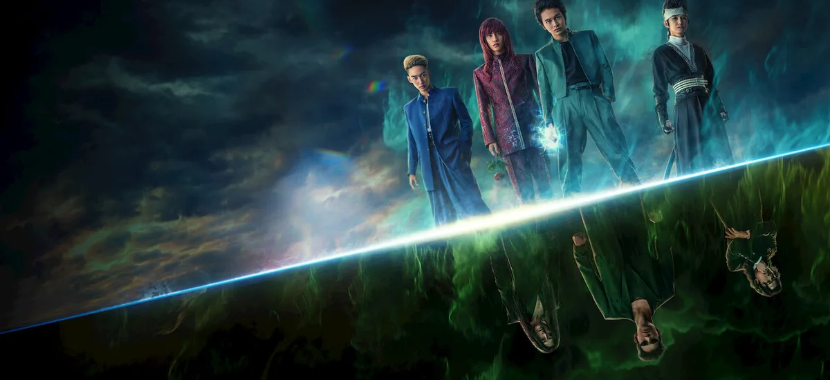 15 Drama Jepang Terbaik Sepanjang Masa, Dikelompokkan per Genre 15 Poster resmi serial Yu Yu Hakusho di Netflix